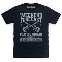 Weekend Forecast Playing Guitar T Shirt