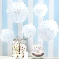 Wedding Decor (Set of 10) - 4 inch Paper Pom Tissue Flower Beter Gifts Party Supplies