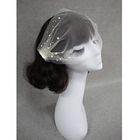 wedding veil one tier blusher veils cut edge two sides combs