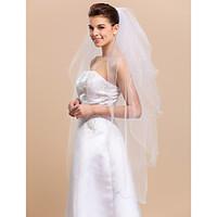 wedding veil four tier fingertip veils pencil edge 4724 in 120cm tulle ...