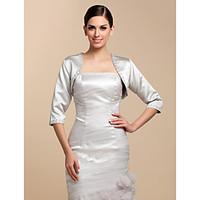 Wedding Wraps Coats/Jackets Satin Silver Wedding / Party/Evening / Casual Beading / Sequin Open Front