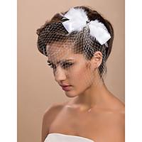 Wedding Veil One-tier Blusher Veils Birdcage Veils Cut Edge Tulle