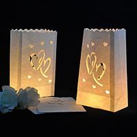 wedding dcor heart cut out paper luminary