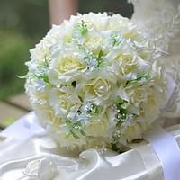 Wedding Flowers Round Roses Bouquets Wedding Silk 9.84\