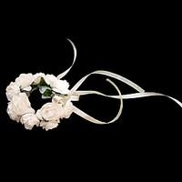 wedding flowers round wrist corsages wedding party evening paper white ...