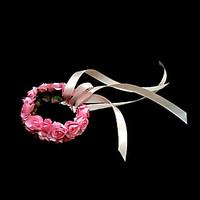 wedding flowers round wrist corsages wedding party evening paper pink  ...