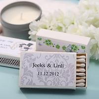 wedding dcor personalized matchboxes elegant print set of 12