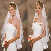 Wedding Veil Two-tier Fingertip Veils Tulle