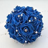 Wedding Flowers Round Roses Bouquets Wedding Party/ Evening Satin Foam 7.87\