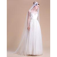 Wedding Veil One-tier Chapel Veils Cut Edge