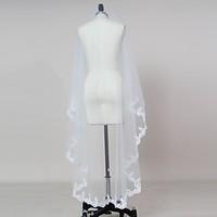 Wedding Veil One-tier Blusher Veils Elbow Veils Fingertip Veils Lace Applique Edge Tulle