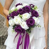 Wedding Flowers Round Roses Bouquets Wedding Party/ Evening Satin 11.02\