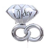 wedding dcor silver diamond ring metallic balloon