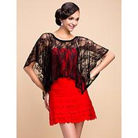 wedding wraps capelets sleeveless lace black wedding partyevening pull ...