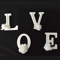 wedding dcor 26 freestanding wood wooden flower letters white alphabet ...