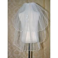 wedding veil two tier communion veils pencil edgecomb not include