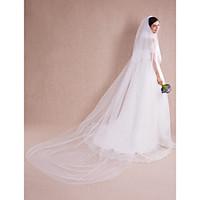 wedding veil one tier cathedral veils cut edge