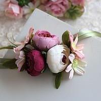 Wedding / Party / Evening Flowers Free-form Handmade Roses Wrist Corsages