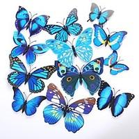 Wedding Décor Different Size of Butterfly Fridge Magnets - Set of 12 (Random Design)