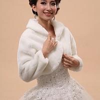 wedding wraps fur wraps hoods ponchos capelets long sleeve faux fur wh ...