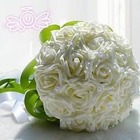 Wedding Flowers Round Roses Bouquets Wedding Polyester Lace 7.87\