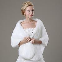Wedding Wraps / Fur Wraps Shawls Sleeveless Faux Fur Ivory Wedding / Party/Evening / Casual Open Front
