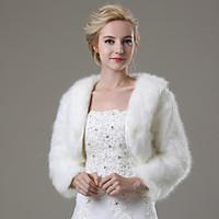 Wedding / Party/Evening / Casual Faux Fur Shrugs 3/4-Length Sleeve Fur Coats