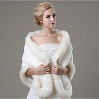Wedding Wraps / Fur Wraps Shawls Sleeveless Faux Fur Ivory Wedding / Party/Evening / Casual Open Front