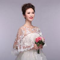 wedding wraps capelets sleeveless lacetulle ivory