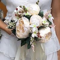 Wedding Flowers Round Peonies Bouquets Wedding Party/ Evening Satin 9.84\