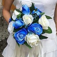 Wedding Flowers Round Roses Bouquets Wedding Party/ Evening Satin 9.84\