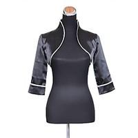 wedding wraps coatsjackets long sleeve satin black wedding partyevenin ...