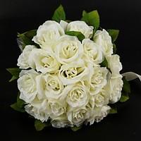 wedding flowers round roses bouquets wedding satin cotton ivory 1102ap ...