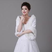 wedding wraps shawls faux fur ivory