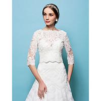 Wedding Wraps Capelets Lace White/Beige