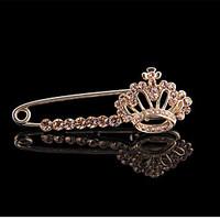 wedding style elegant silver plated rhinestone brooch