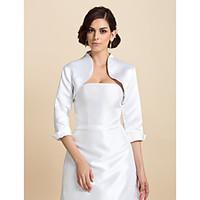 wedding wraps coatsjackets 34 length sleeve satin wedding partyevening ...