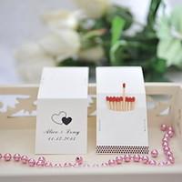 wedding dcor personalized matchbooks double hearts set of 50