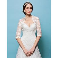 Wedding Wraps Boleros Lace White/Beige Bolero Shrug