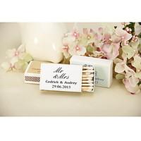 Wedding Décor Personalized Matchbooks - Mr and Mrs-Set of 12 (More Colors)