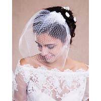 wedding veil one tier blusher veils veils for short hair headpieces wi ...