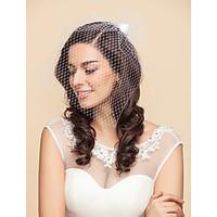 wedding veil one tier blusher veils birdcage veils 1575 in 40cm tulle  ...