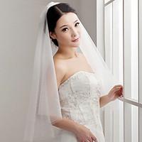 wedding veil one tier elbow veils cut edge tulle