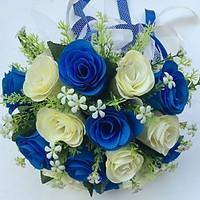 Wedding Flowers Round Roses Bouquets Wedding Party/ Evening Satin 9.84\