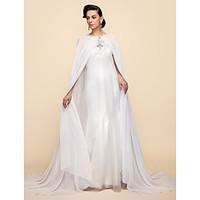 wedding wraps hoods ponchos capes long sleeve chiffon lace white weddi ...