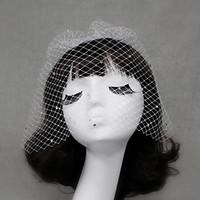 Wedding Rhinestones Veil One-tier Blusher Veils/Veils for Short Hair Cut Edge