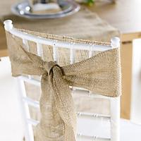 Wedding Décor 10 Meter Burlap Wrap Jute Cloth for Decoration Chair Sash (10cm Width10 Meter)