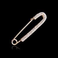 wedding style elegant silver plated rhinestone brooch