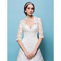 Wedding Wraps Boleros Lace White/Beige Bolero Shrug