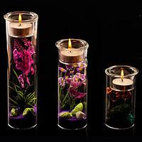 Wedding Décor Miniascape Candle Holder (More Size, Candle and Flower Included)